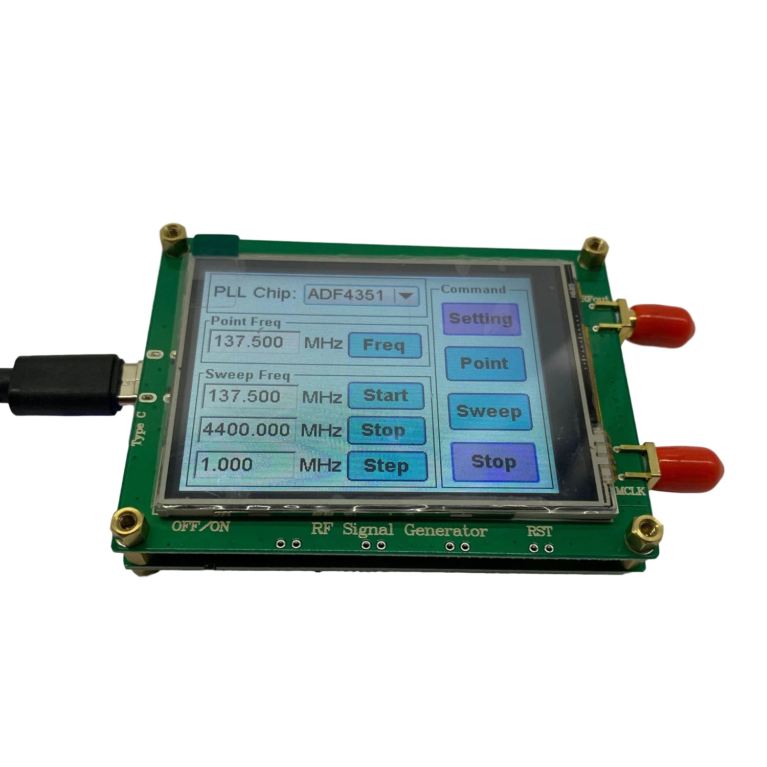 ADF4351 радиочастотный источник сигнала лампа освещения 35M 4 4G с сенсорным экраном