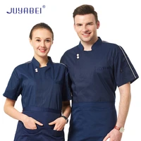 short sleeve chef shirt unisex bakery food service kitchen jackets catering restaurant hotel cooking cook wear sushi uniform