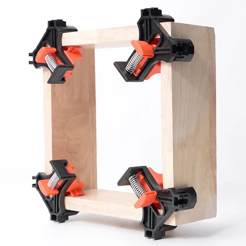 

4PCS Corner Clamps Set 90 Degree Right Angle Woodworking Clamp Tools Adjustable Clip for Carpenter Drilling Cabinets