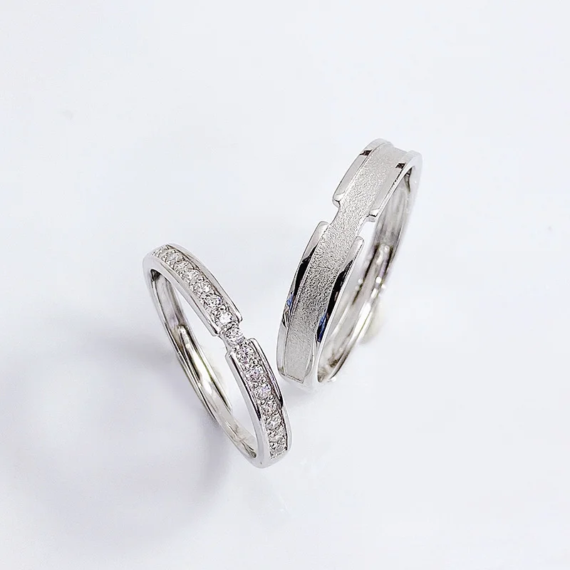 

Парные кольца из стерлингового серебра S925 Jianjia и Bailu для мужчин и женщин, пара индивидуальных обручальных колец, легкие и
