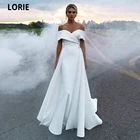 Свадебные платья LORIE с юбкой-годе 2020 мягкое женское платье с открытыми плечами для принцессы свадебное платье со съемной юбкой