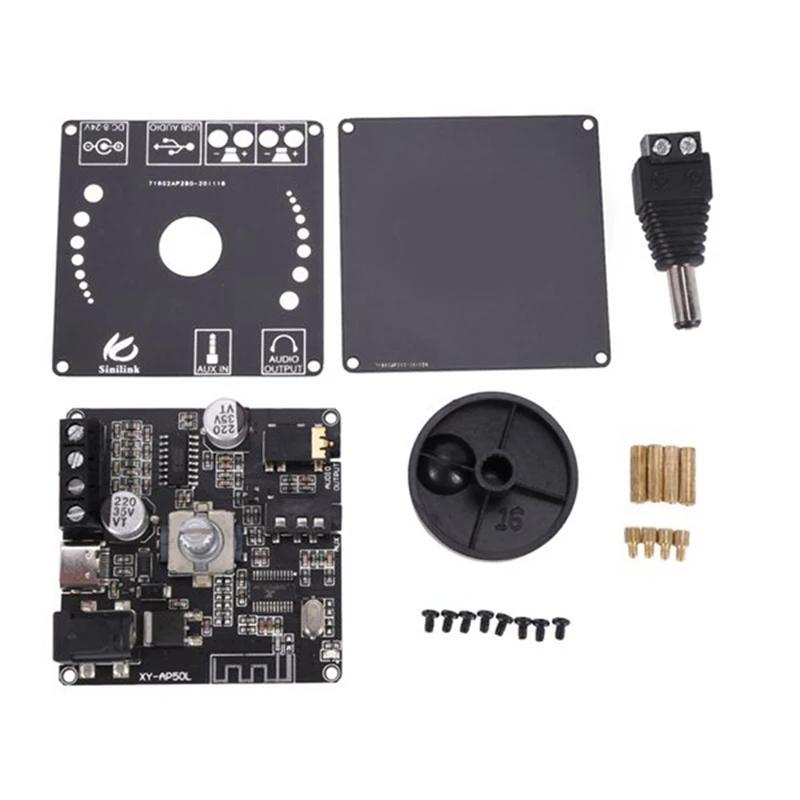 

XY-AP50L Mini Bluetooth 5,0 50 Вт + 50 Вт Беспроводная плата цифрового усилителя аудио мощности стерео усилитель 3,5 мм AUX USB