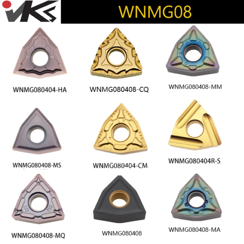 

Tungsten Carbide Inserts WNMG080404/08/12 External Turning Tools TM/CQ/CM/R-S/MA/MS/MM Steel/ Stainless/Cast Iron Cnc Metal Cut