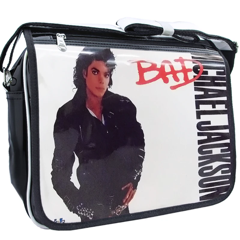 Мужская повседневная сумка на молнии из искусственной кожи с принтом Майкла