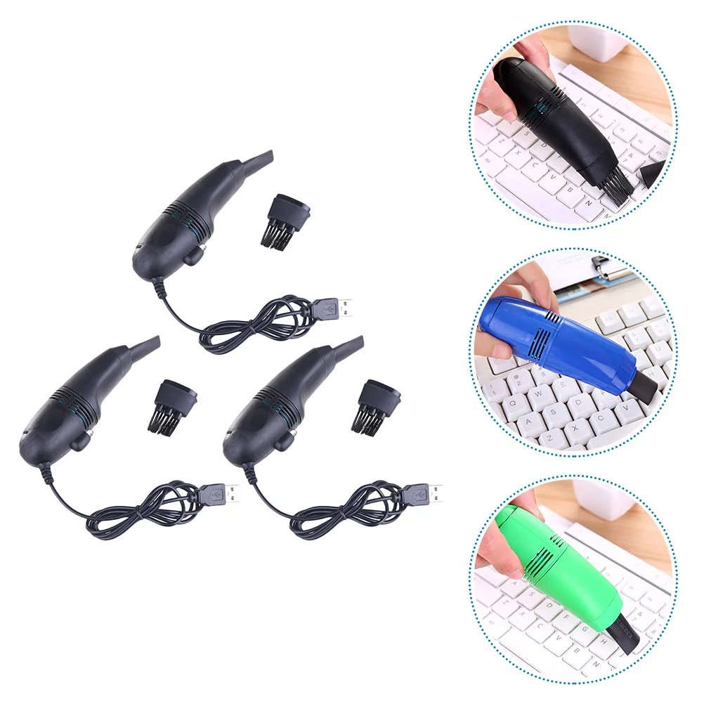 

3 PCS Vacuum Cleaner USB Powered Vacuum Portable Keyboard Vacuum Brush
