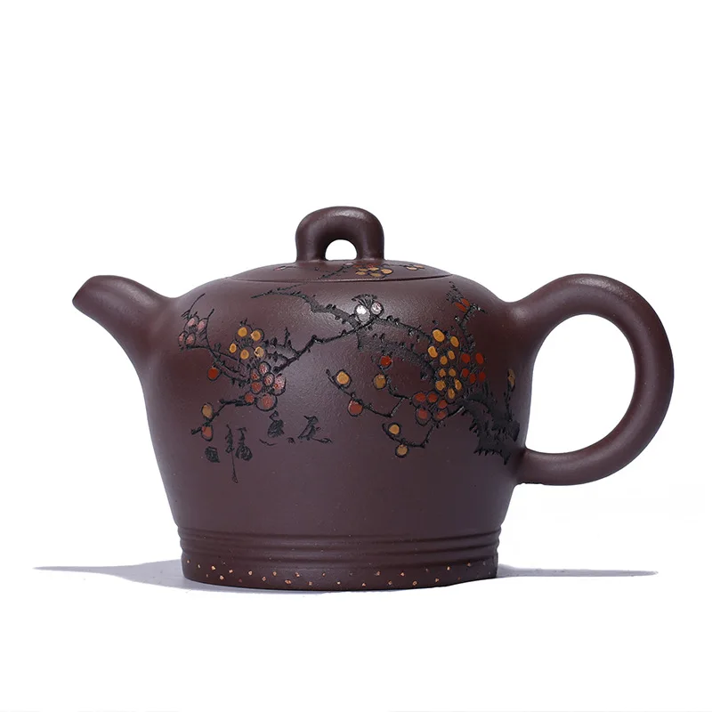 

Yixing purple clay teapot tea set original ore purple clay spring color teapot pure handmade pot