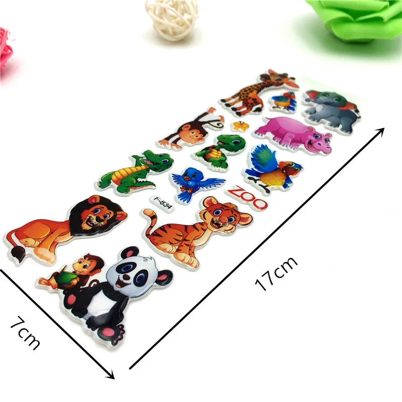 

Happyxuan 50 Sheets Cute Kids 3D Puffy Stickers Animals Cars Cartoon Ocean Fish Boys Gift School Teacher Reward Scrapbooking Toy