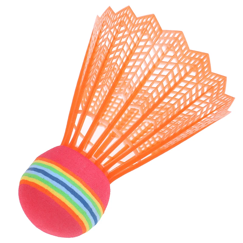 

12 PCS Badminton EVA Rainbow Ball Head Nylon Badminton Feathers for Game Sport Entertainment with Transparent Barrel