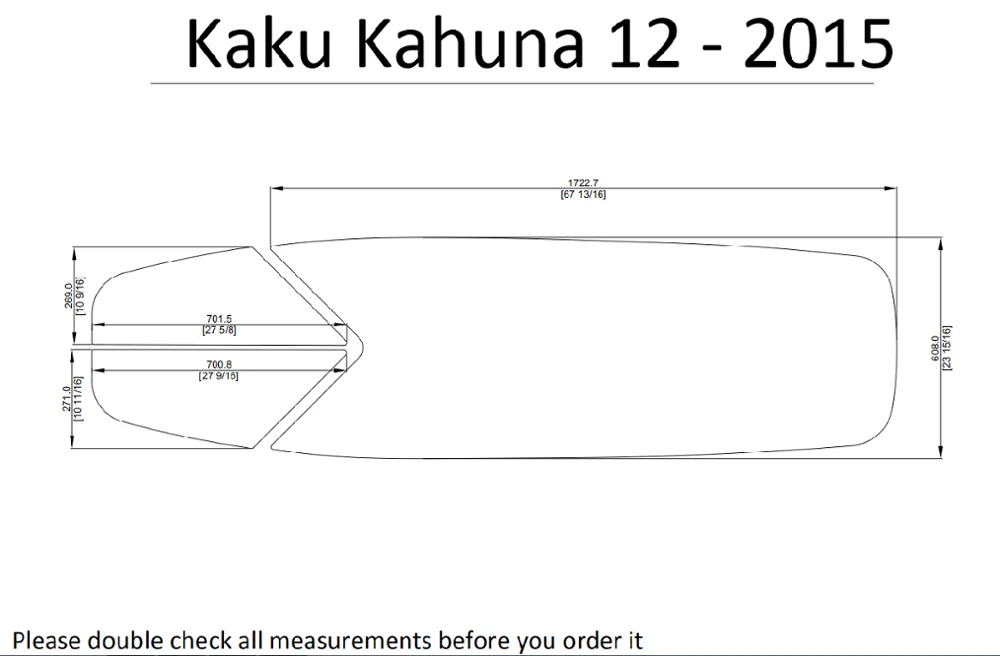 

2015 Kaku Kahuna 12 Каяк Лодка EVA настил коврик колодки комплект 1/4"