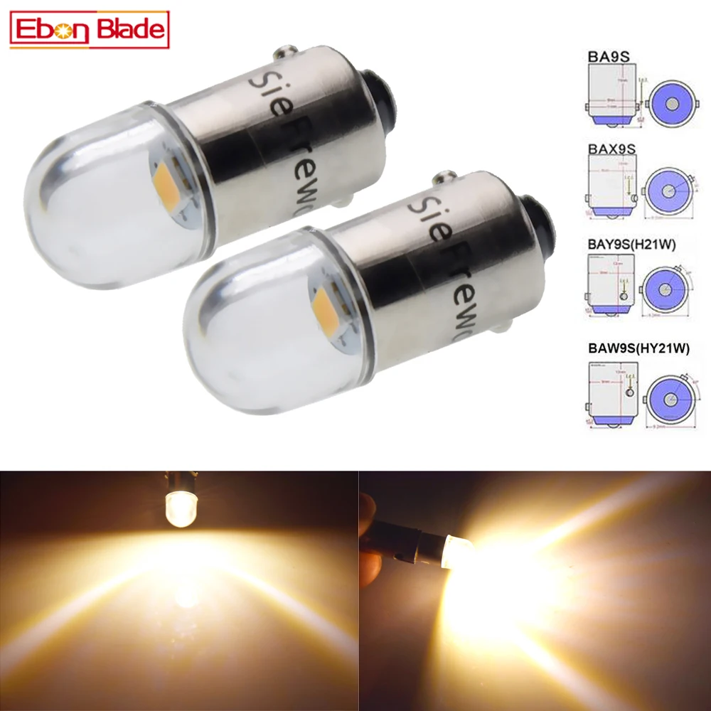 2X BA9S T4W BAX9S H6W BAY9S H21W BAW9S HY21W Автомобильный светодиодный светильник 2835 1SMD авто