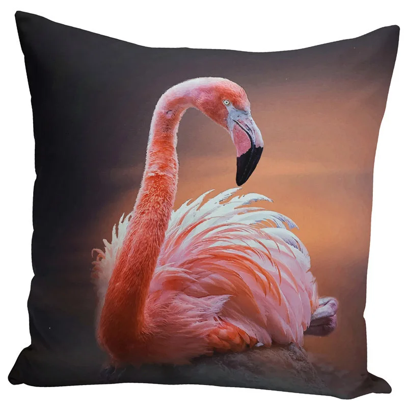 Акварельная живопись маслом Фламинго Птица Декоративные подушки наволочка