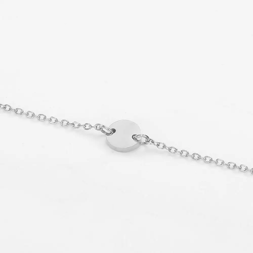 Элегантный женский браслет Круглый амулет персонализированный из нержавеющей