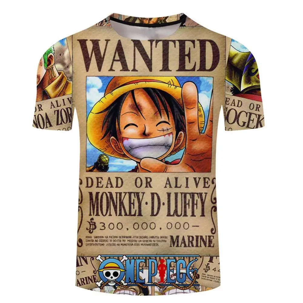 

Camiseta con estampado 3D de anime para hombre y mujer, camiseta Zoro, camisetas de manga corta con cuello redondo,
