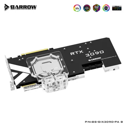 Блок Barrow GPU для Gigabyte AORUS RTX 3090 3080 XTREME/ Master с кулером видеокарты объединительной