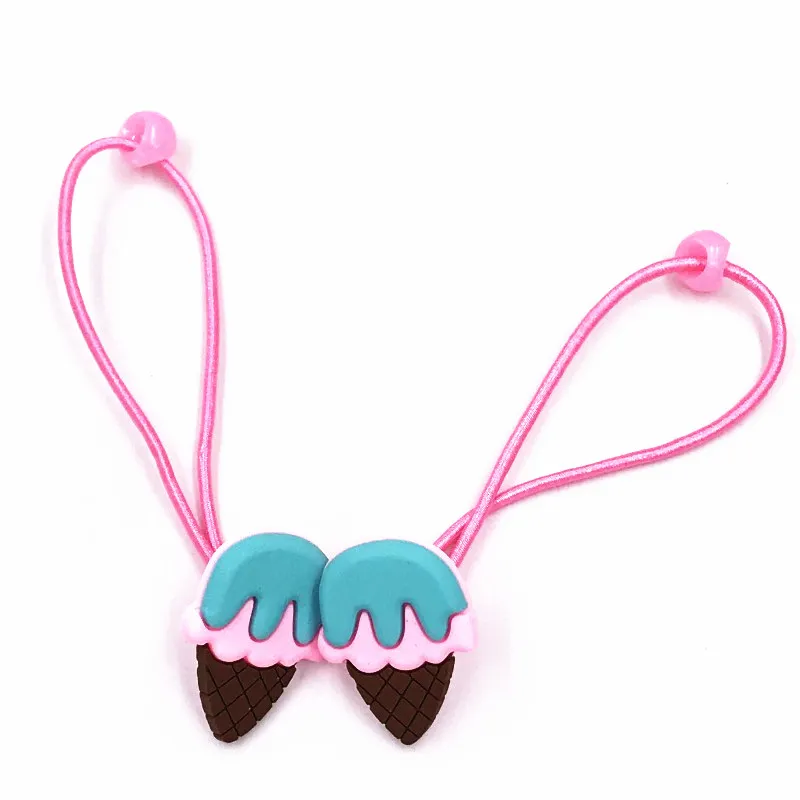 2 шт красочные головной убор ПВХ резинки для волос с Еда Торт Мороженое Сейлор Мун