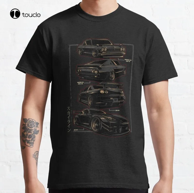 

Gtr Skyline Gtr Generations Classic T-Shirt Cotton Tee Shirt