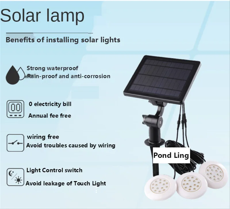 Kopen Solar Led Light Outdoor Waterdichte Zonne-verlichting Voor Tuin Decoratie Grb Visvijver Licht Onderwater Licht Zwembad