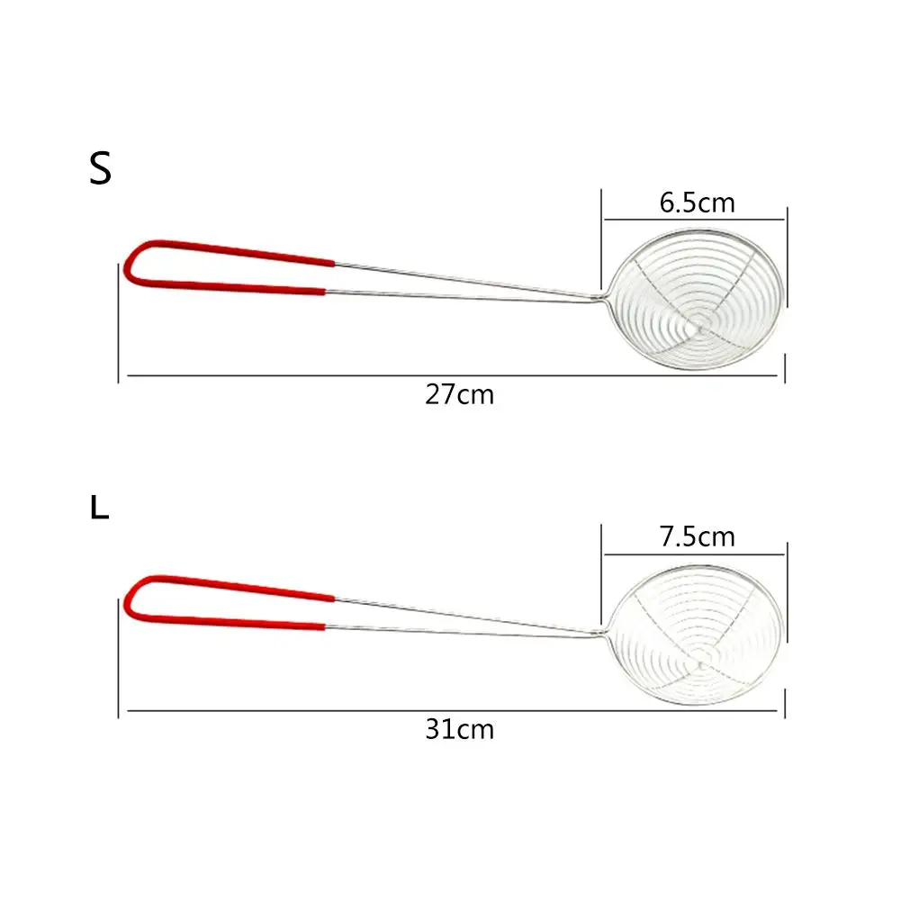 Красная ручка из нержавеющей стали жемчужный молочный чай дуршлаг горячий