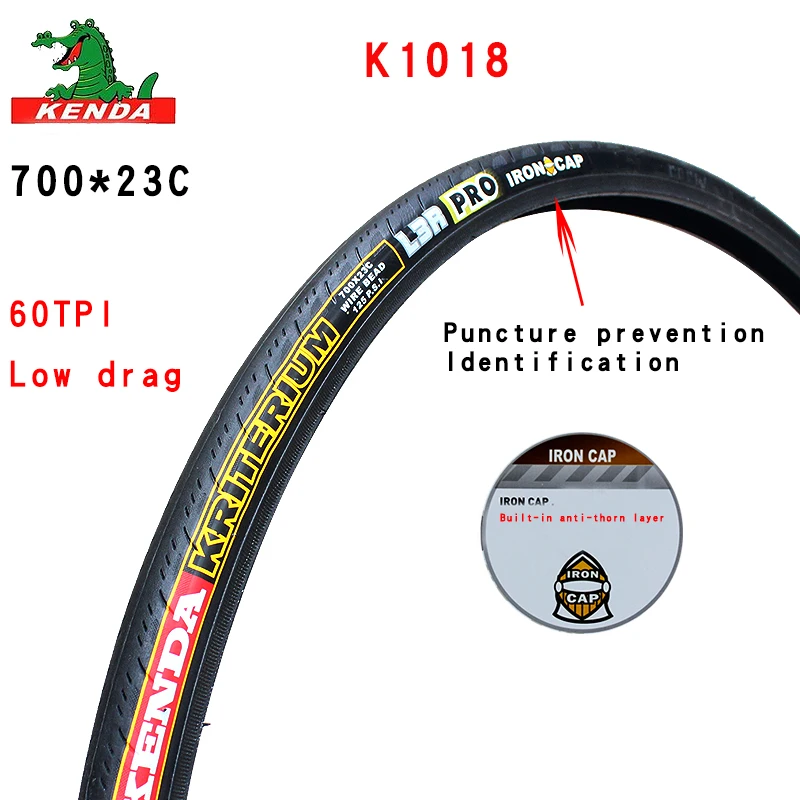 KENDA bicycle tire Bicycle parts K1018 Steel wire tyre 700C 700*23 25C Folding stab-proof road bike tires | Спорт и развлечения