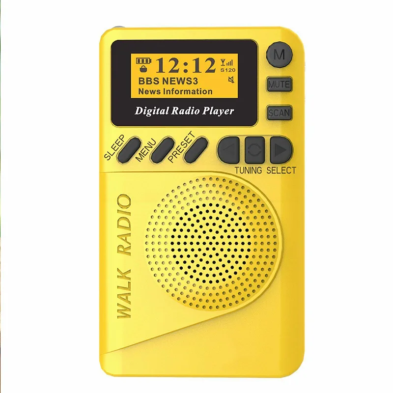 Портативное карманное DAB цифровое радио с функцией MP3 плеера Встроенная