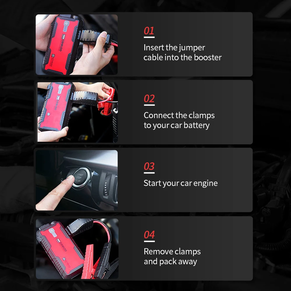 Внешний аккумулятор GOOLOO для автомобиля 1500 А зарядное устройство акб зарядка в