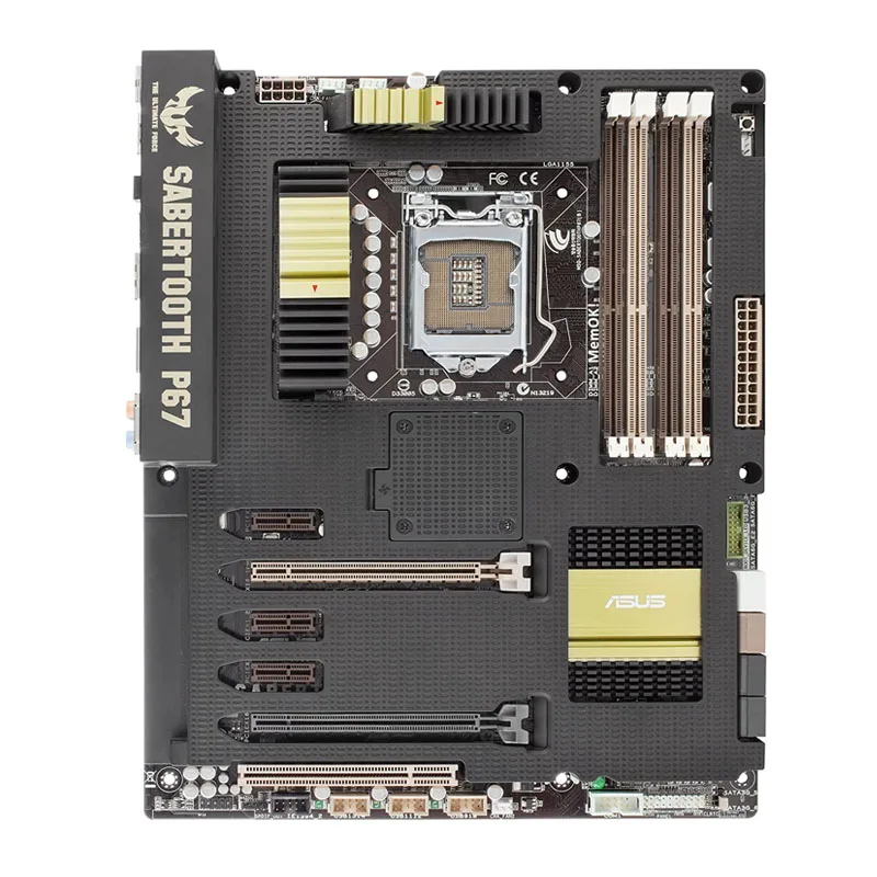 Материнская плата SABERTOOTH P67 для игрового ПК ASUS Intel LGA 1155 материнская DDR3 32 Гб PCI E 3 0 X16 4