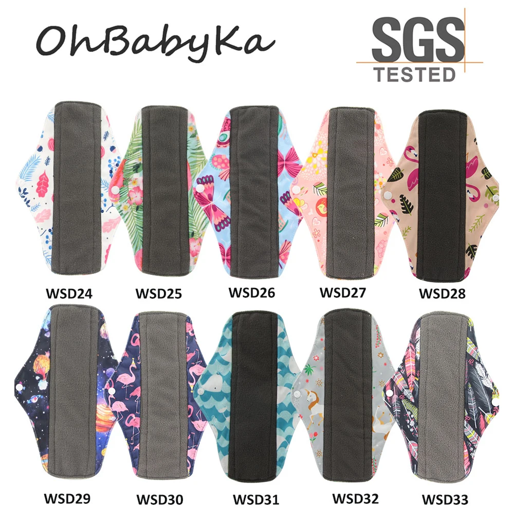 10 шт. Для женщин менструального колодки Многоразовые гигиенические салфетки