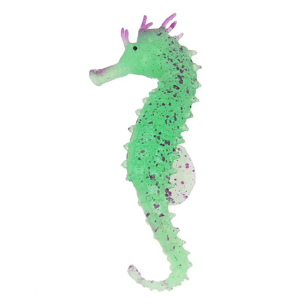 Силиконовая искусственная ткань lumineux brillant effet mer cheval de poisson Simulation hippocampe ornement pay |