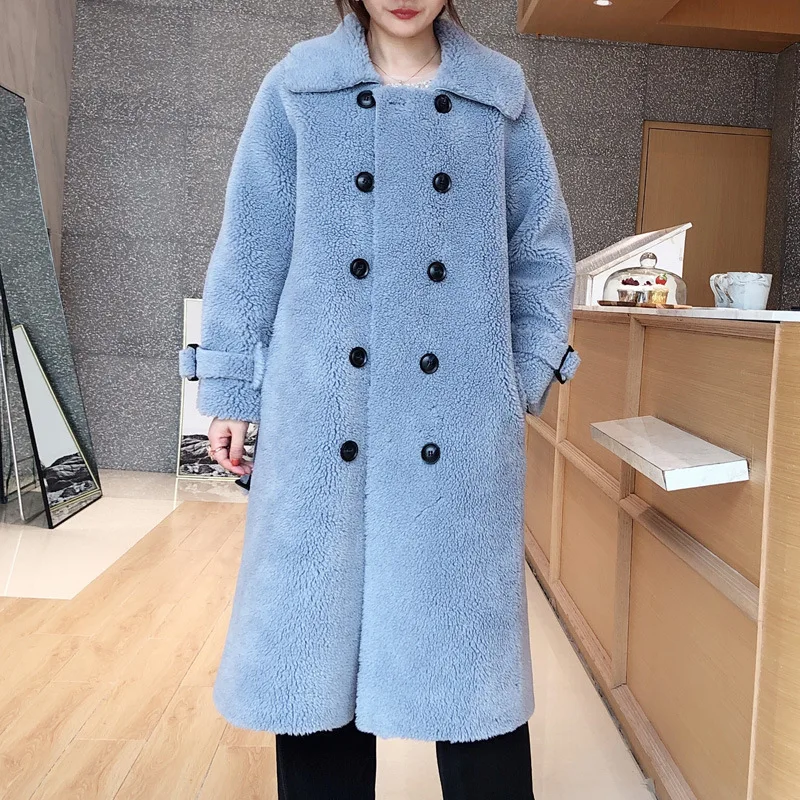 

Women's Coat Fur Coat Women Wool Coat Women Wool Coat Loose Coats Winter Warm Thicken Coat Women Classic Coat M62