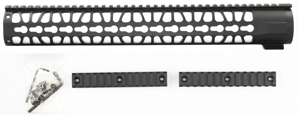Векторная оптика KeyMod 15 дюймов поплавок один кусок Handguard Пикатинни система крепления черный подходит 5,56. 223 AR платформа винтовки