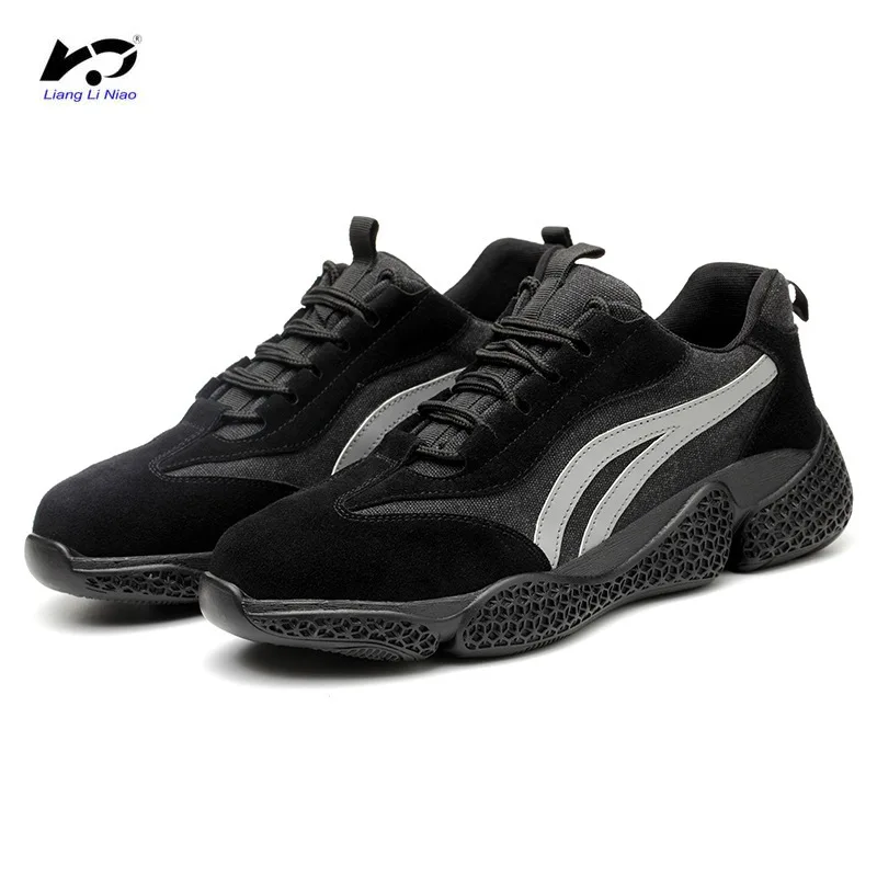 

2020 New Design Work Sneakers For Men Steel Toe Work Safety Boots Men Construction Indestructible Shoes Breathable Male Shoes