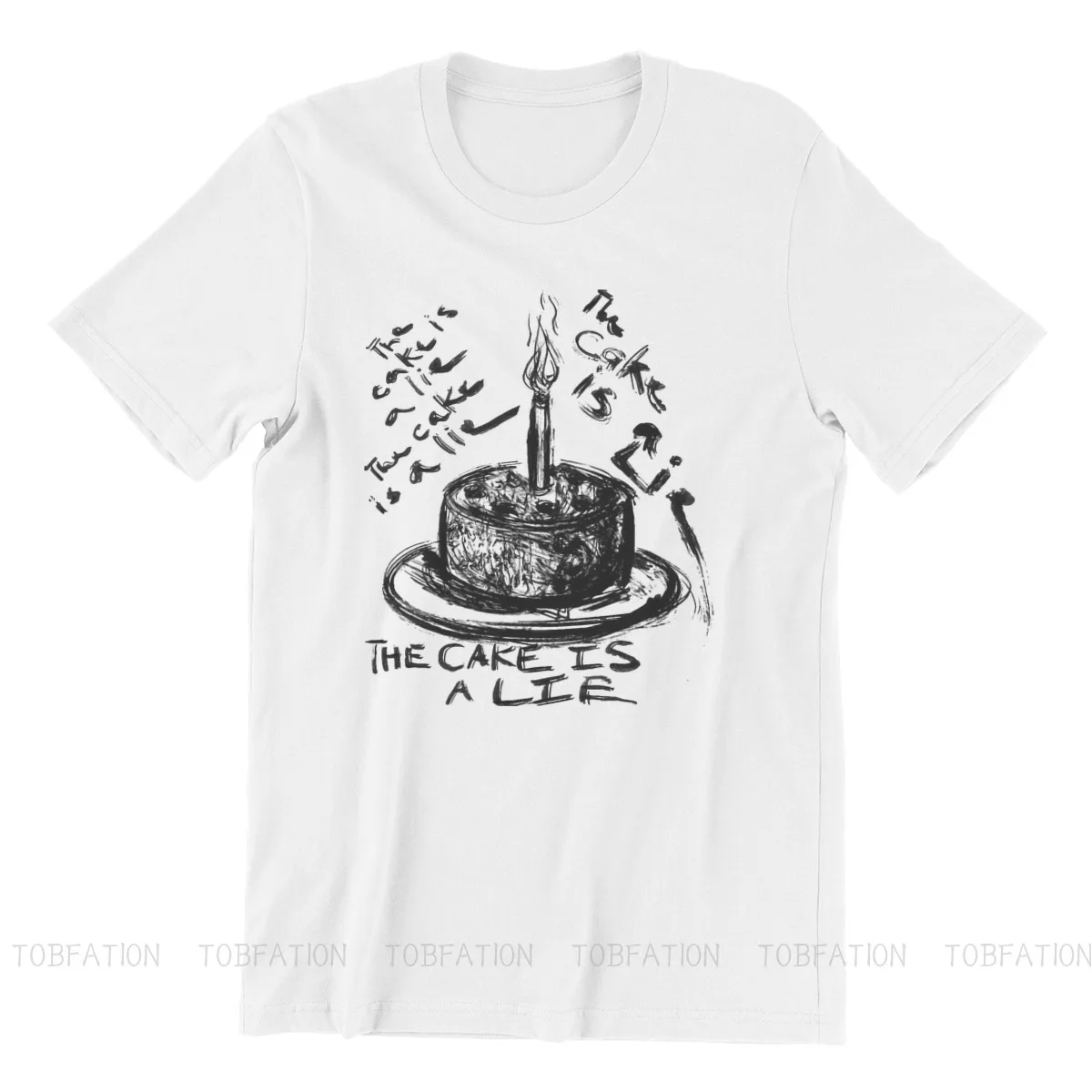 Портал игры Chell Atlas P Body Мужская футболка The Cake is a Lie отличительная Harajuku толстовки