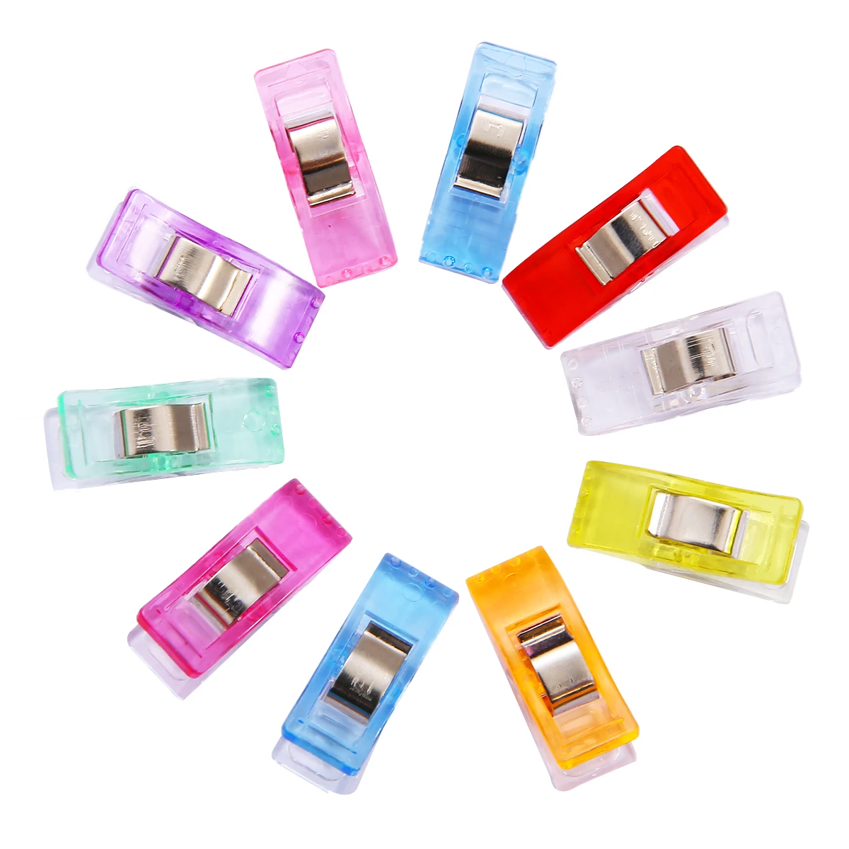 10/50pcs Job Foot Case Plastic Clips Quilting Craft Crocheting Knitting Safety Assorted Binding Paper Sewing Tools | Дом и сад
