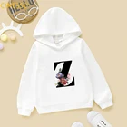 Детская толстовка с буквами алфавита, с цветочным принтом