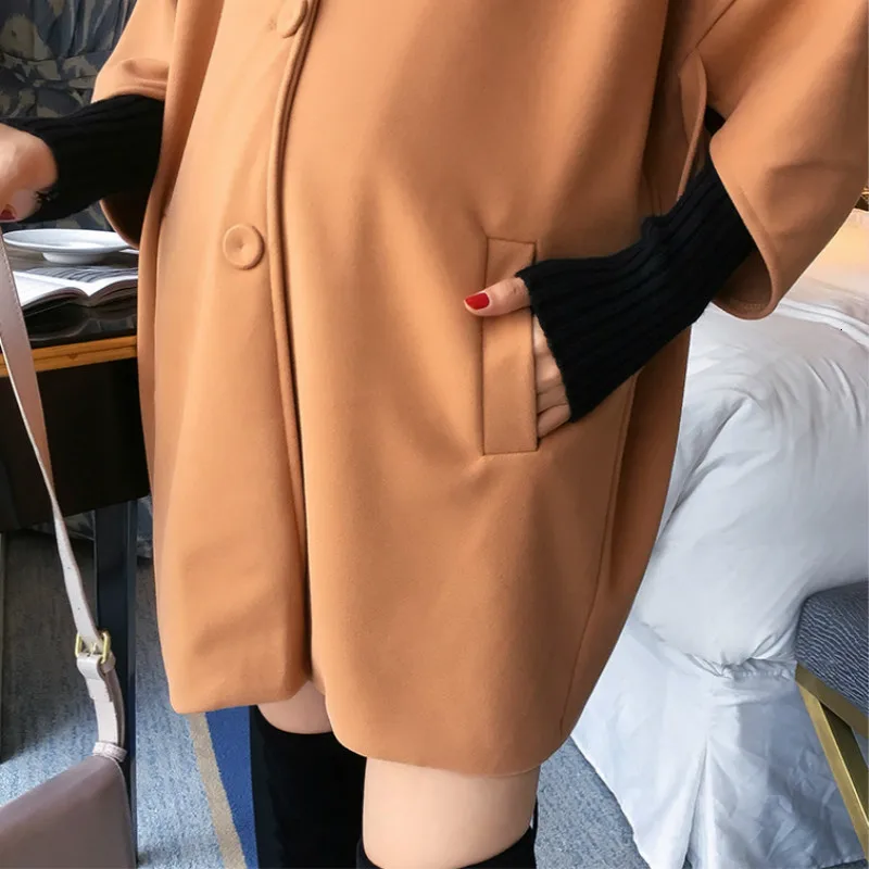 Женское пальто для беременных Весна Осень Зима повседневные однотонные теплые