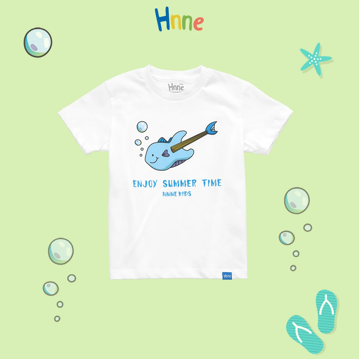 

Hnne 2021 Summer New 100% Ctton T-shirts Kids Cartoon Print Skin-Friendly Unisex Boys Grils Tops Health Childrens Tops