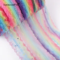 5yards 38 45mm colorful embroidered net lace trim ribbon diy handicrafts wedding birthday christmas bow decorations r0820