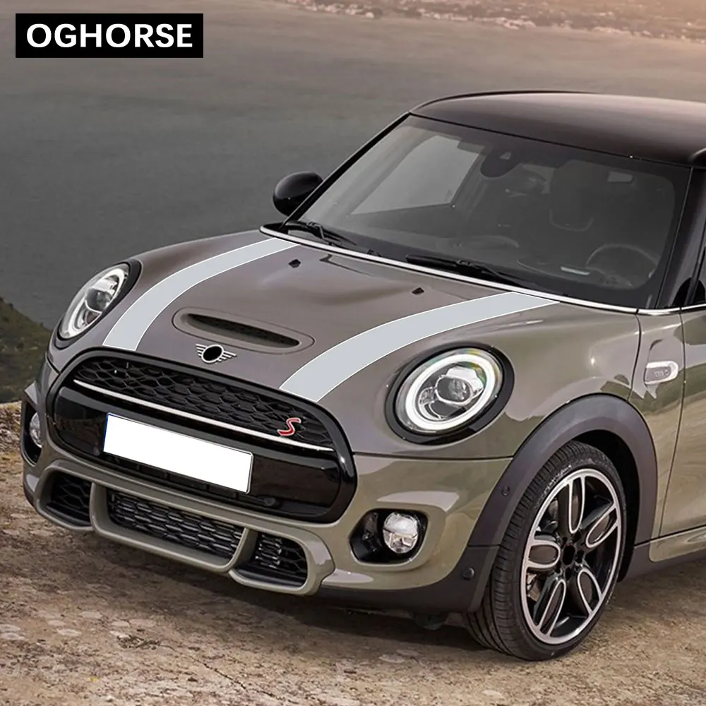 Наклейка на крышку автомобиля в полоску для MINI Cooper R55 R56 R60 F54 F55 F56 F60 R50 R53 R58 R59 R61R57