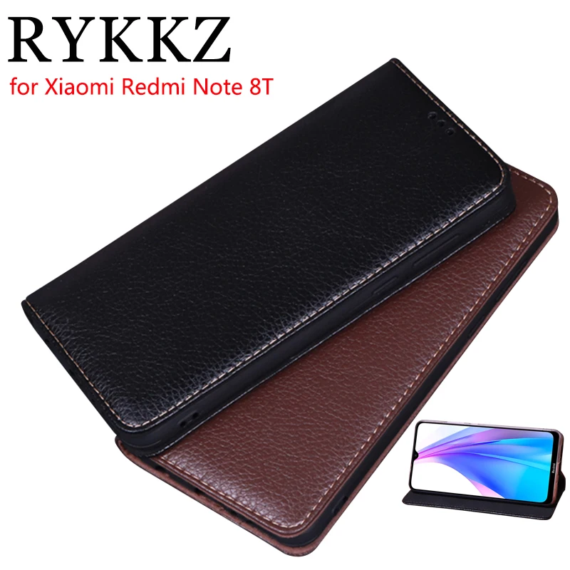 

RYKKZ Luxury Leather Flip Cover For Xiaomi Redmi Note 8 T 8T 6.8'' Protective Mobile Phone Case Leather Cover Free Shipping