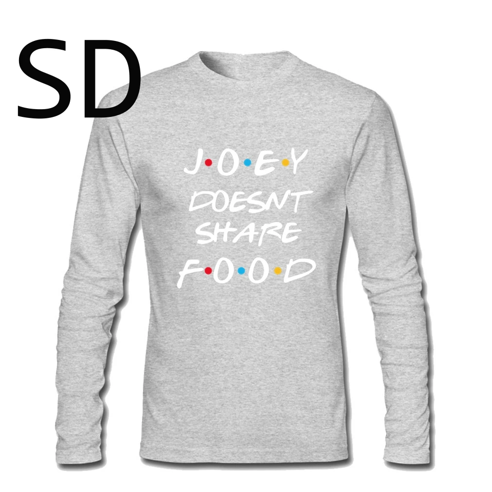 Мужская Прямая поставка футболка с круглым вырезом футболки Joey Don't Share food oy 100%