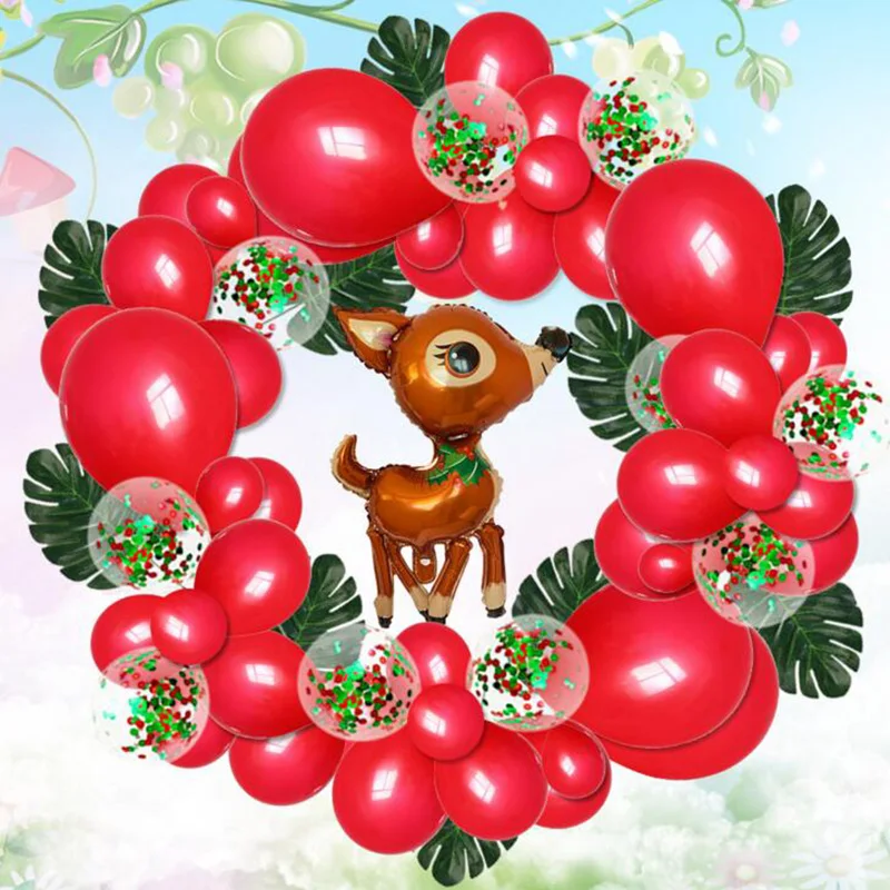 74 шт./компл. Рождественские шары из латекса в виде рождественского венка