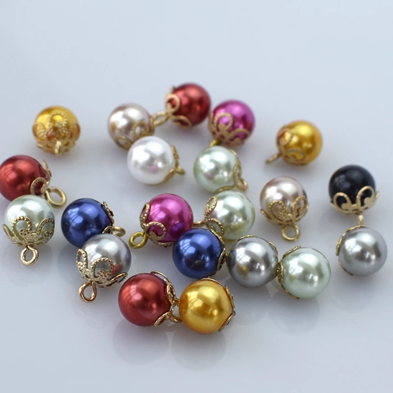 10 шт. Звездные высококачественные пуговицы Модные Цветные жемчужные золотые с