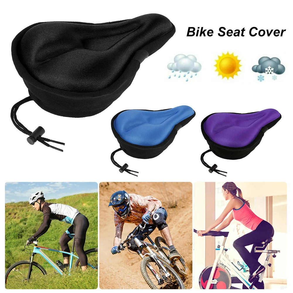 

Gel Bike Seat Cover Pad Bicycle Cycling Saddle Cushion Breathable Dustproof