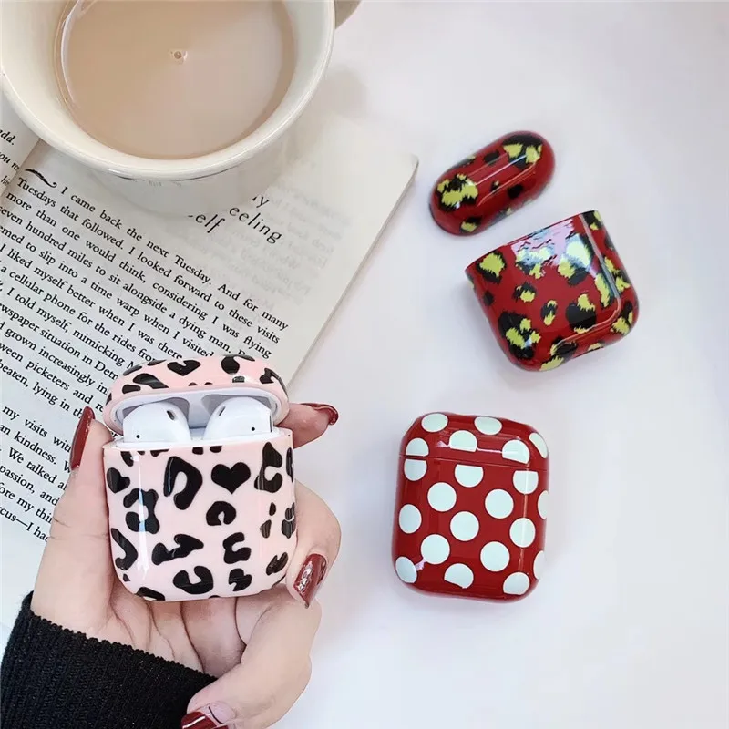 Роскошный Леопардовый волновой футляр для airpods беспроводная bluetooth-гарнитура Airpods