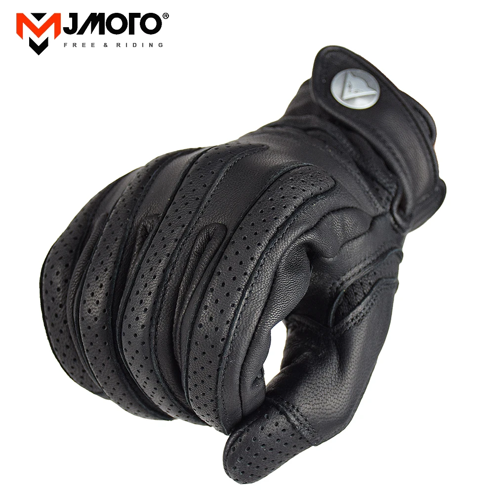 Перчатки MJMOTO мужские из натуральной воловьей кожи винтажные с мехом на весь