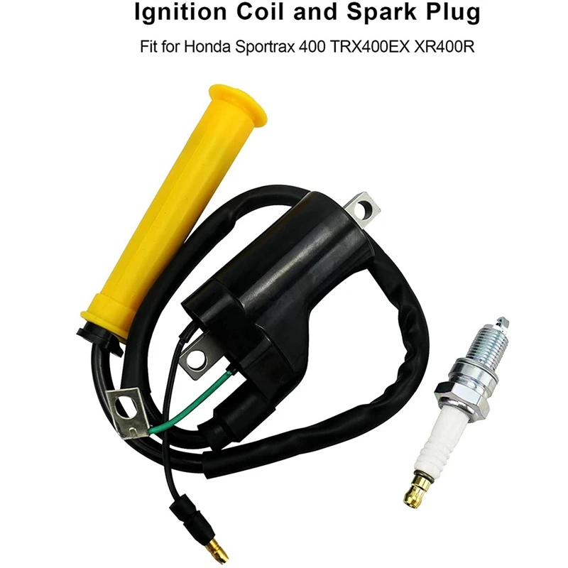 

Ignition Coil & Plug for Honda Sportrax 400 TRX400EX XR400R 30500-HN1-003 30700-KCZ-000