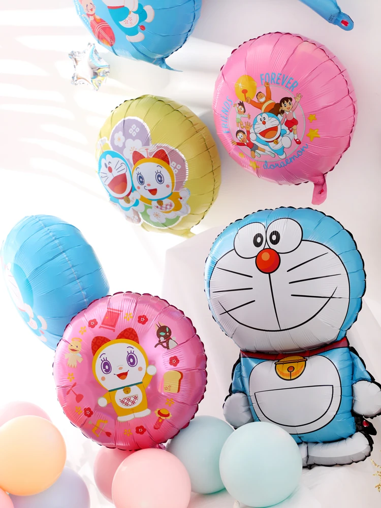 Doraemon машина кошка тема детская вечеринка для мальчика день рождения Алюминиевая