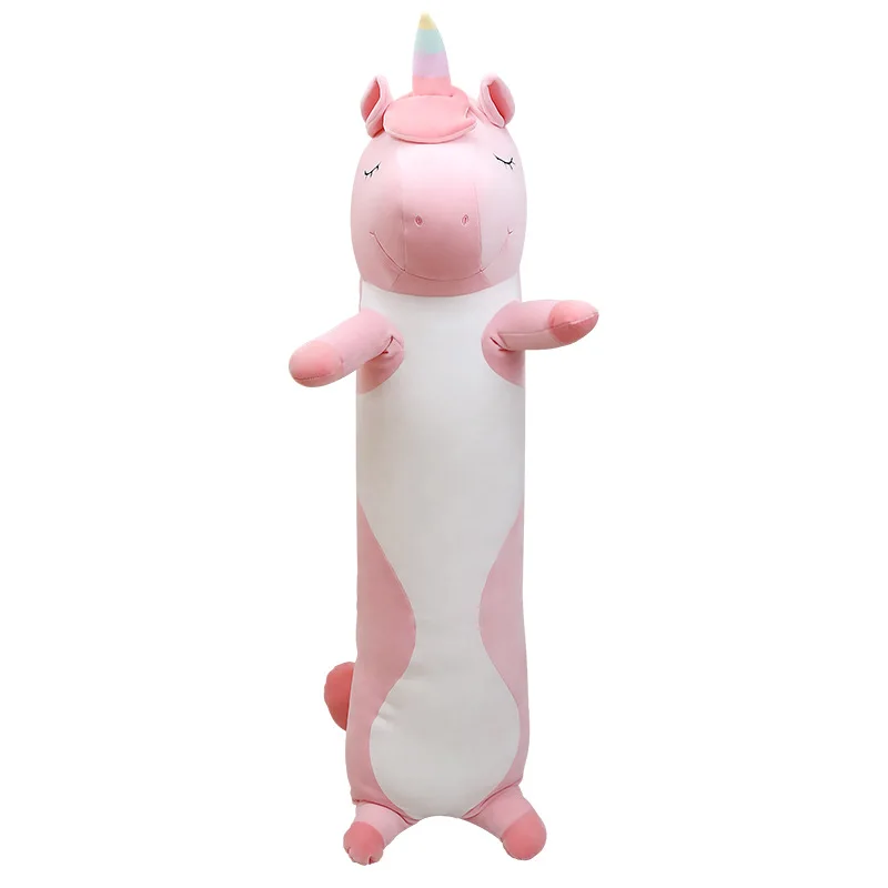 Unicorn Плюшевые животные кошка свинка Шиба ину креативные длинные мягкие игрушки офис Ланч брейк сон Спящая Подушка Мягкая Подарочная кукла для детей - Цвет: Unicorn