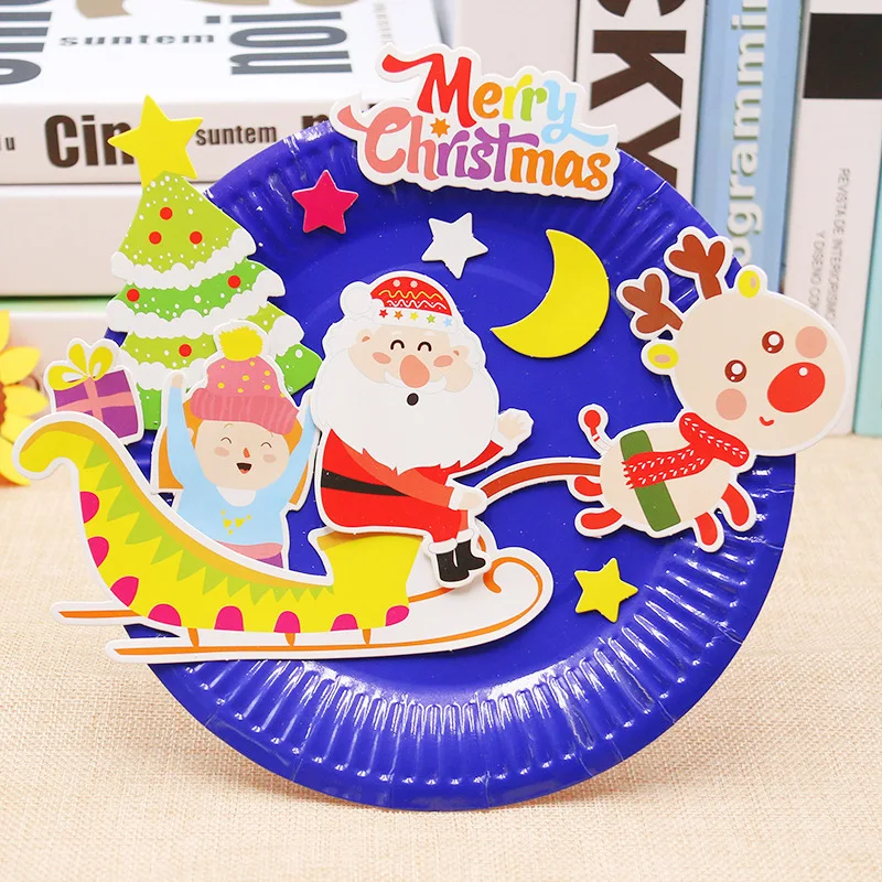 Christmas 1 EVA DIY мультфильм ремесла игрушки для детей ручной работы ремесло Животное Головоломка бумажный лоток картина рюкзак творческое Образование игрушка - Цвет: Christmas 1