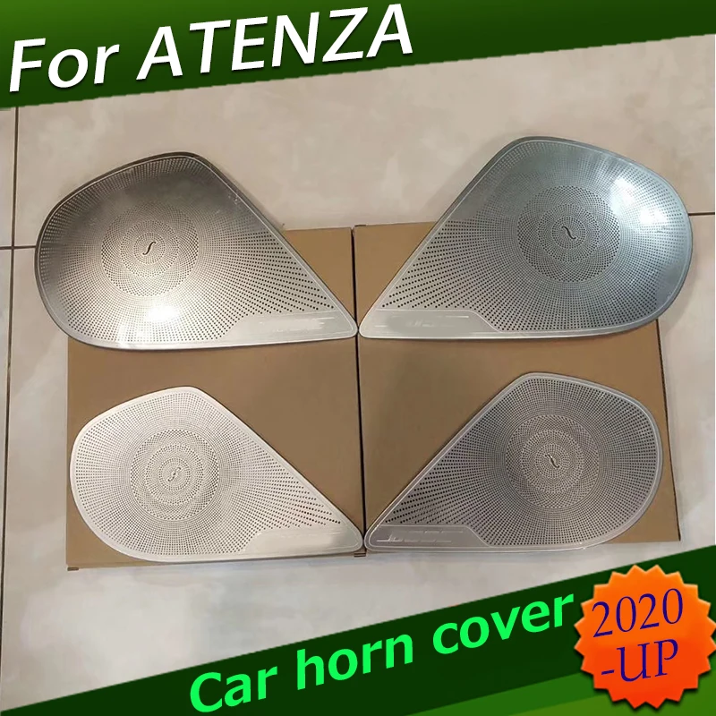 

Автомобиль Нержавеющая сталь Авто Крышка гудка для MAZDA ATENZA 2019 2020 двери автомобиля динамик аудио гудок акустика звуковая отделка